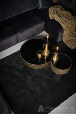 Bijzettafel Bunga 40cm - Goud/Zwart - 210038