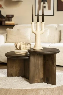 Bijzettafel Leoti Klein - Bruin - 240108