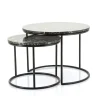 Bijzettafel Romeo Set van 2 45cm/60cm - Zwart - 201580