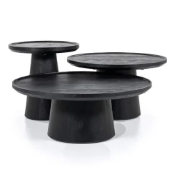Bijzettafel Ron 46x49 - Zwart - 95651