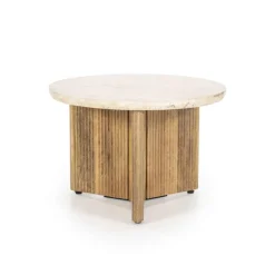Bijzettafel Sara - 60cm - Beige/Bruin - 95899