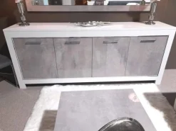 Dressoir Marknesse 4 Deurs Wit/Marmer