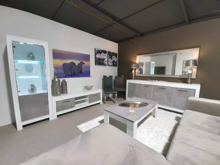 Dressoir Marknesse 4 Deurs Wit/Marmer