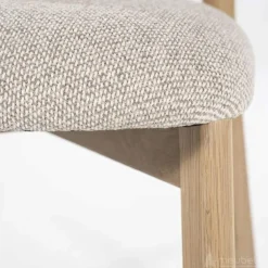 Eetkamerstoel Mikky Naturel hout - Taupe Moon - 96175