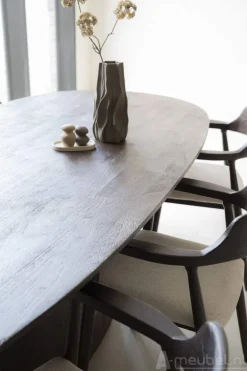 Eettafel Aron ovaal 300x110 - Bruin - 95672