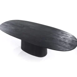 Eettafel Aron ovaal 300x110 - Zwart - 95673