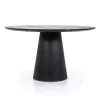 Eettafel Aron Rond - 130cm - Zwart - 95657