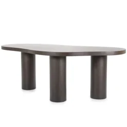 Eettafel Bobbie - 215cm - Zwart/Bruin - 96249