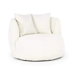 Fauteuil Louis met kussen - Beige Spark - 95804