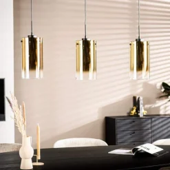 Hanglamp 3 lichts Goud