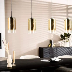 Hanglamp 4 lichts Goud