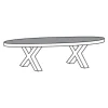 Salontafel TOV13-XM Alphen Oud Teakhout