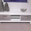 TV meubel Groot Marknesse Wit/Marmer