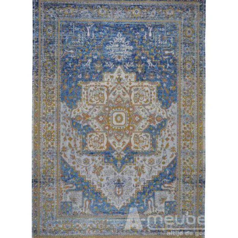 Vloerkleed Norwich Blauw-Goud
