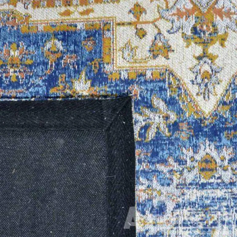 Vloerkleed Norwich Blauw-Goud